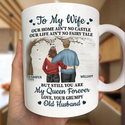 Old Couple Our Home Ain't No Castle - Personalized Mug