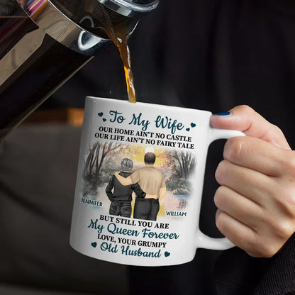 Old Couple Our Home Ain't No Castle - Personalized Mug