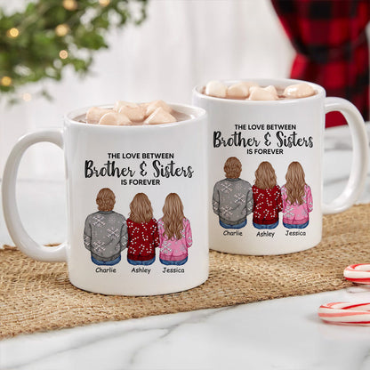 Personalized Siblings Christmas Mug, Personalized Brothers and Sisters Ornament, Siblings Gift