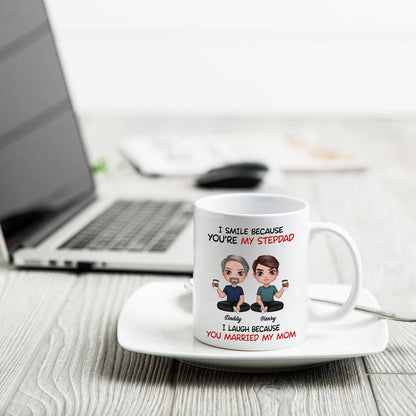 I Smile Because You're My Stepdad Personalized Mug