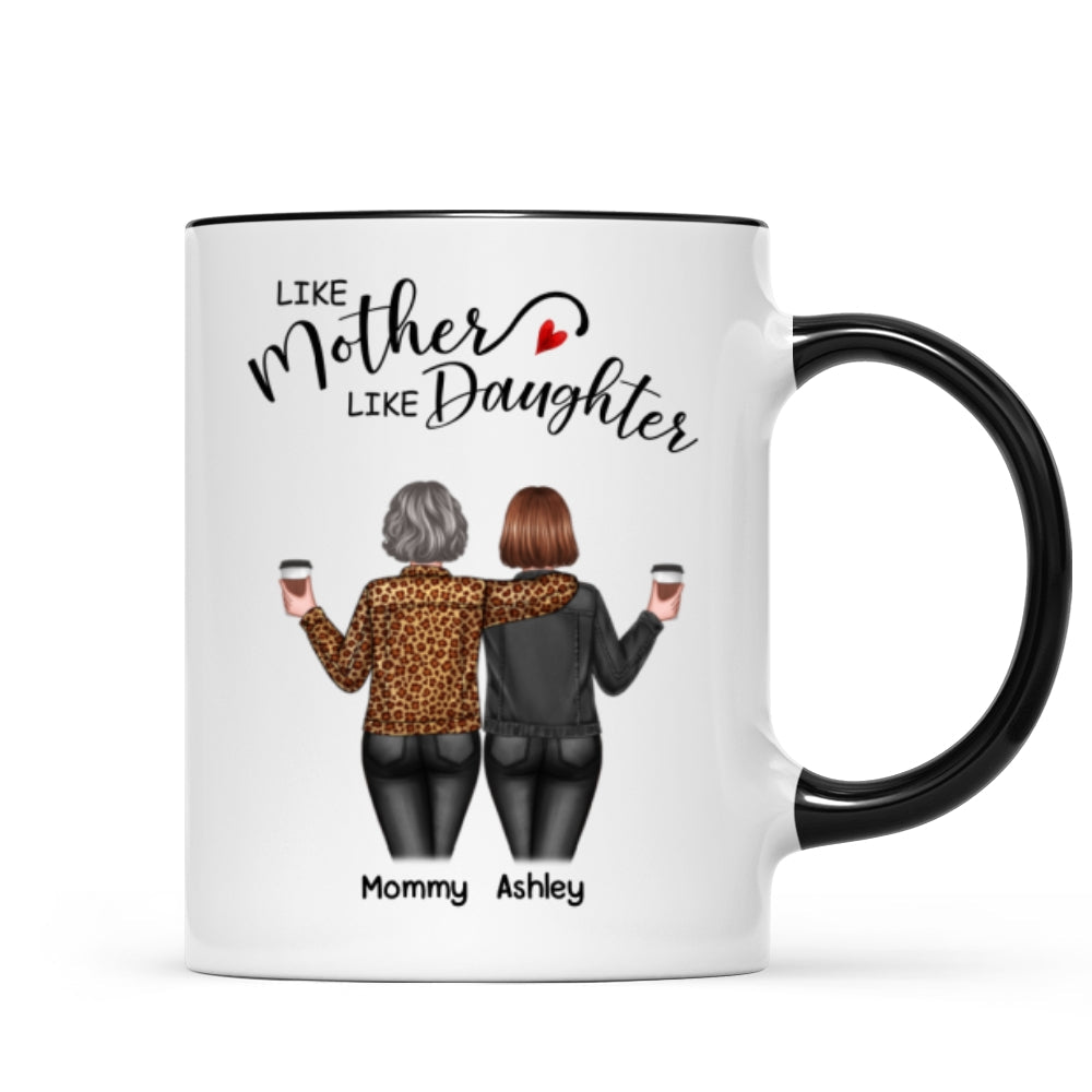 Back View Women Like Mother Like Daughters Personalized Mug