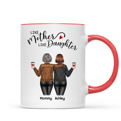 Back View Women Like Mother Like Daughters Personalized Mug
