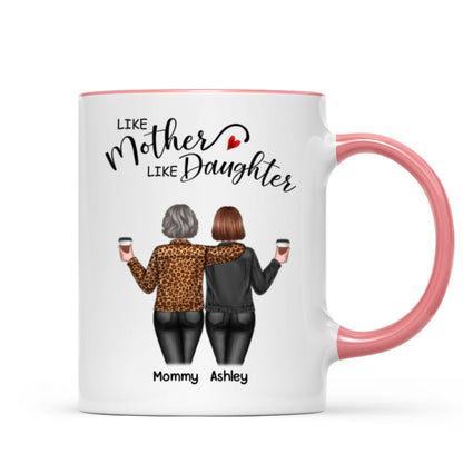 Back View Women Like Mother Like Daughters Personalized Mug