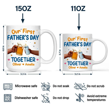 Our First Father's Day Together Cheers - Personalized Mug
