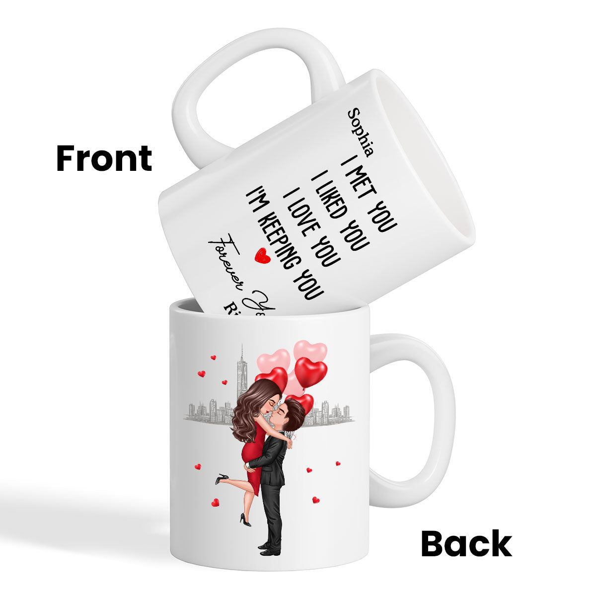 Forever Yours Couple Anniversary Gift Personalized Mug