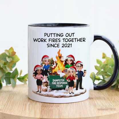 Dumpster Fire Response Team - Personalized Mug - Funny Gift For Coworkers, Work Besties