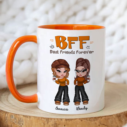 Trendy Fall Season Mug For Besties Sisters, Y2K Style