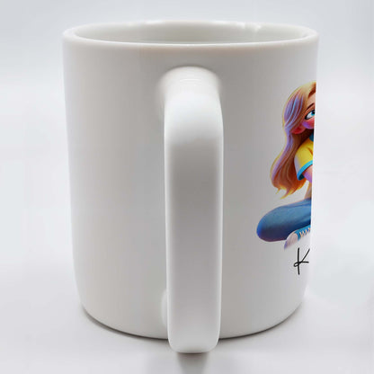 Girl and Her Dog, A Friendship That Warms The Heart - Personalized Custom Coffee Mug - PET028_MG