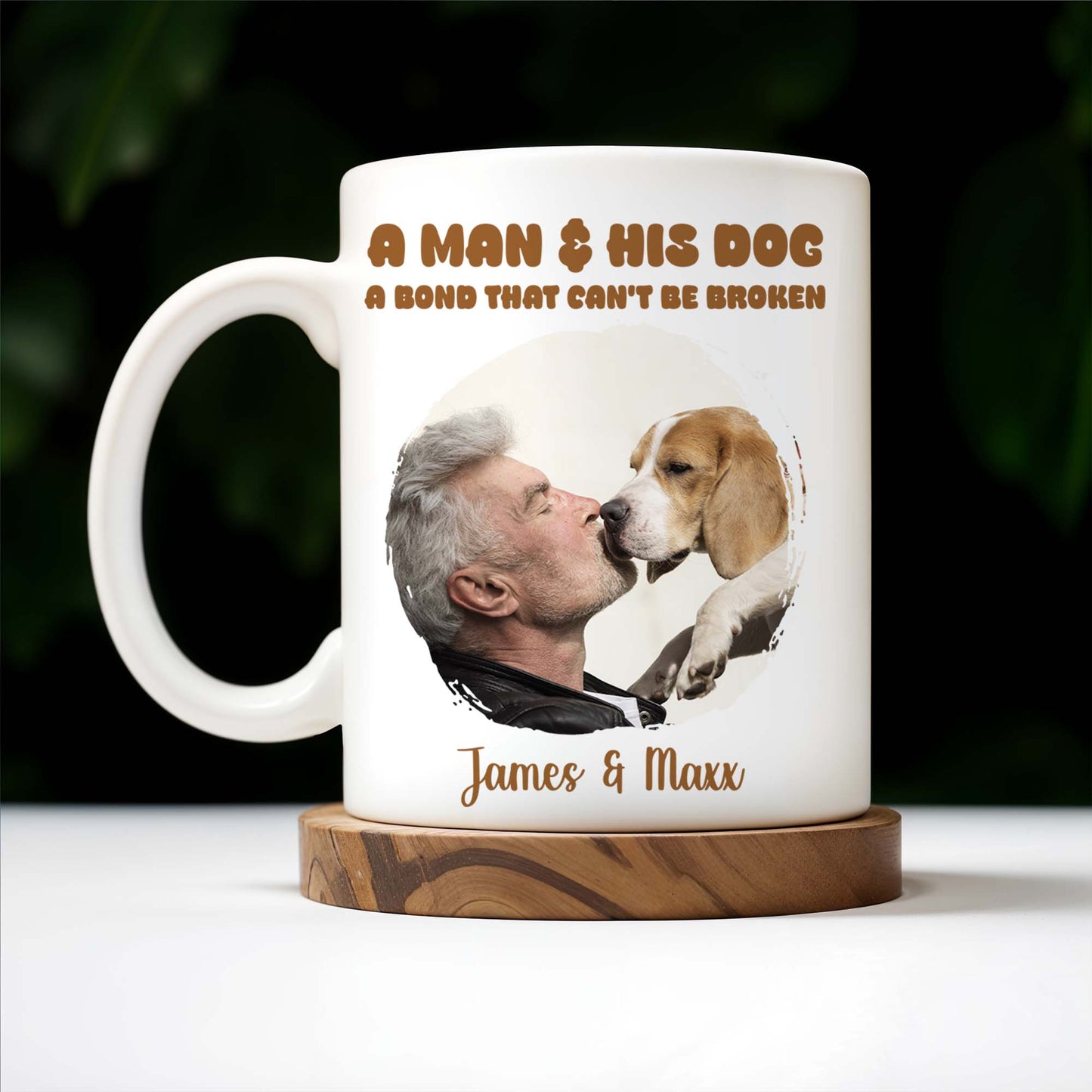 A Man And His Dog Bond That Can't Be Broken - Personalized Custom Coffee Mug - PET082_MG