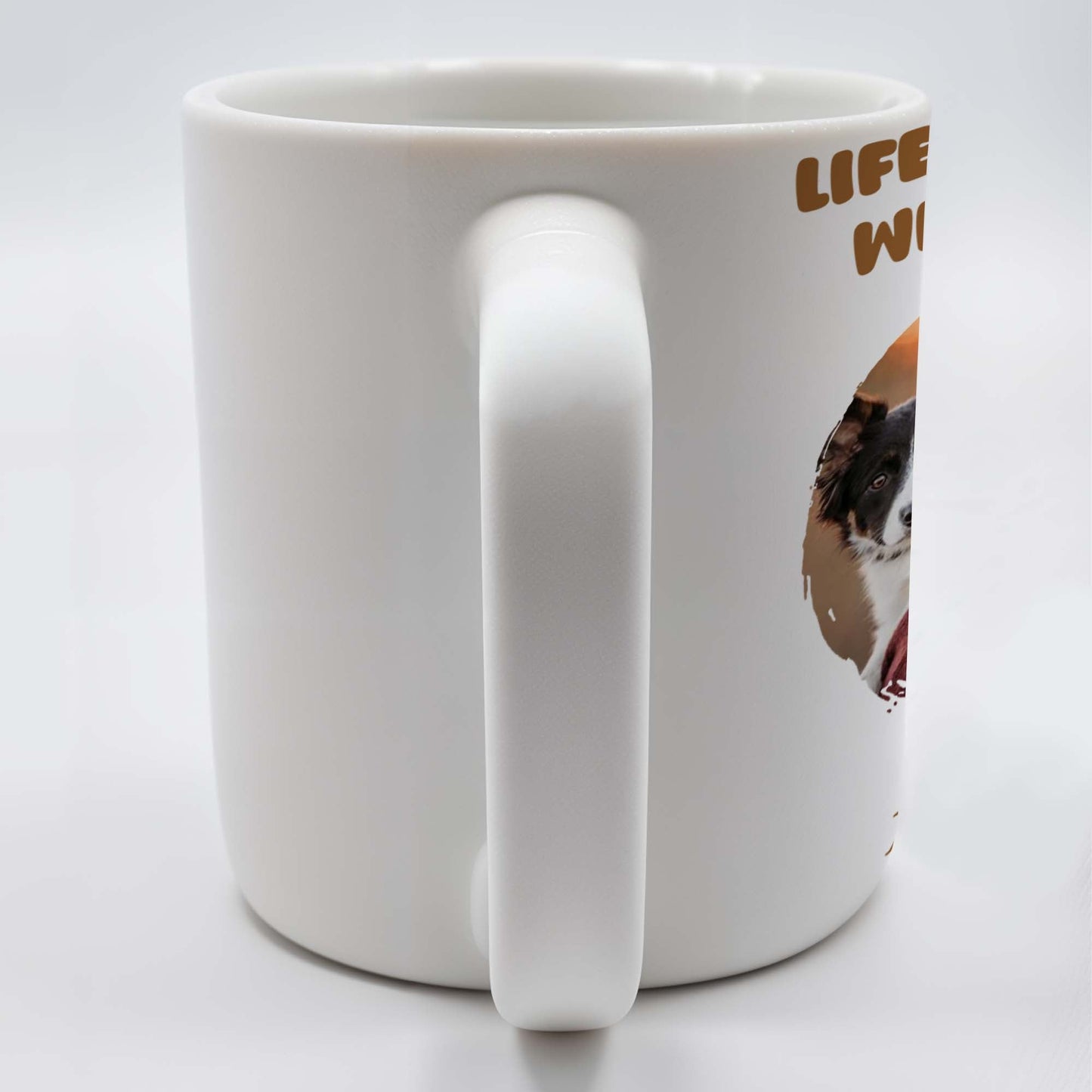 Life Is Better With Dogs Mug Featuring Woman And Her Pet - Personalized Custom Coffee Mug - PET087_MG