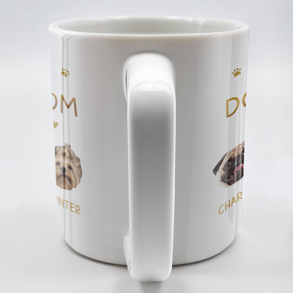Best Dog Mom Ever With Cute Dog Faces And Paws - Personalized Custom Coffee Mug - PET091_MG