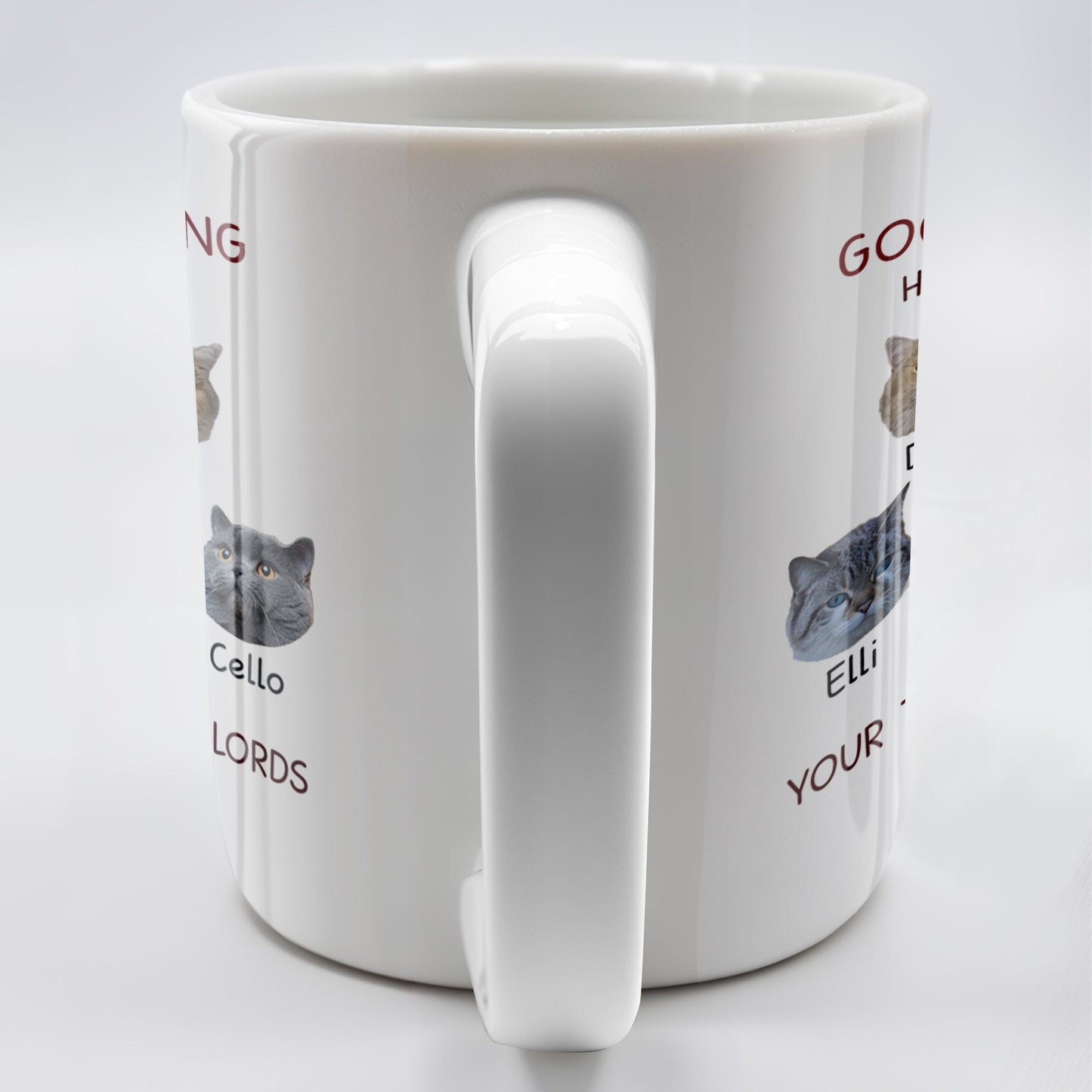 Good Morning Human Servant Your Tiny Furry Overlords Mug - Personalized Custom Coffee Mug - PET094_MG