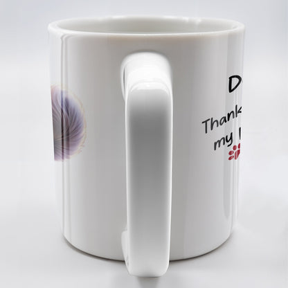 Dear Dad Thanks For Picking Up My Poop, Dog And Paw Prints - Personalized Custom Coffee Mug - PET095_MG