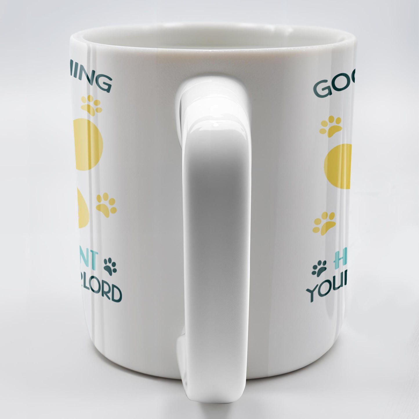 Good Morning Your Furry Overlord Dog Paw Prints Mug - Personalized Custom Coffee Mug - PET102_MG