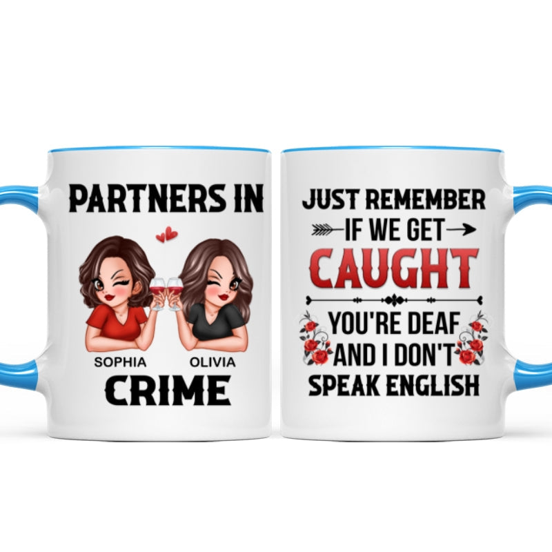 Partner In Crime Besties Funny Friendship Gift Best Friend Personalized Mug