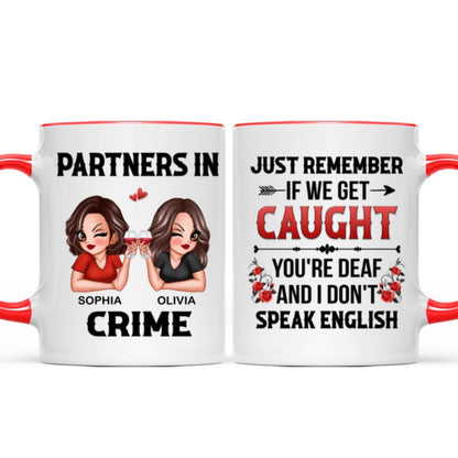 Partner In Crime Besties Funny Friendship Gift Best Friend Personalized Mug