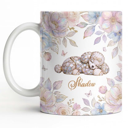 Surround Yourself With Love And Joy Featuring Dog And Flowers - Personalized Custom Coffee Mug - PME156_MG