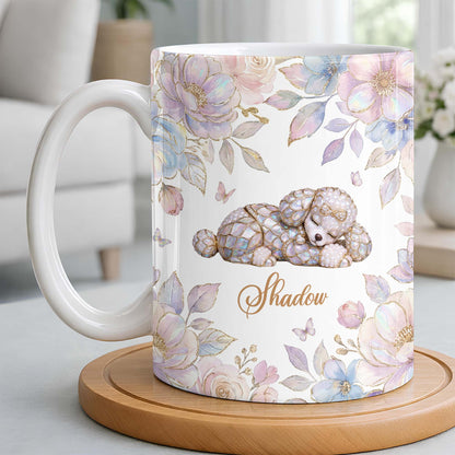 Surround Yourself With Love And Joy Featuring Dog And Flowers - Personalized Custom Coffee Mug - PME156_MG