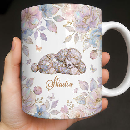 Surround Yourself With Love And Joy Featuring Dog And Flowers - Personalized Custom Coffee Mug - PME156_MG