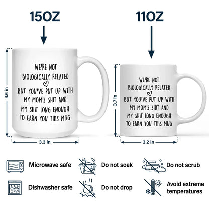 Custom Photo Stepdad Bonus Dad We're Not Biologically Related - Personalized Mug