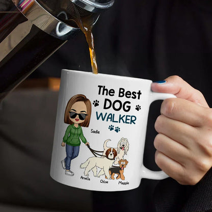 Thank You for Walking Me Hilarious Personalized White Ceramic Mug for Dog Walkers, Customizable with Dog, Perfect Gift for Pet Lovers