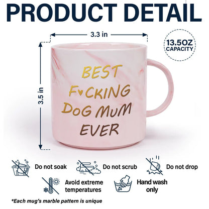 Best Dog Mom Ever 3D Effect - Personalized Marble Mug
