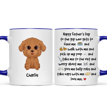 Watercolor Cute Dogs Happy Father's Day To The Guy Gift For Dog Dad Personalized Mug