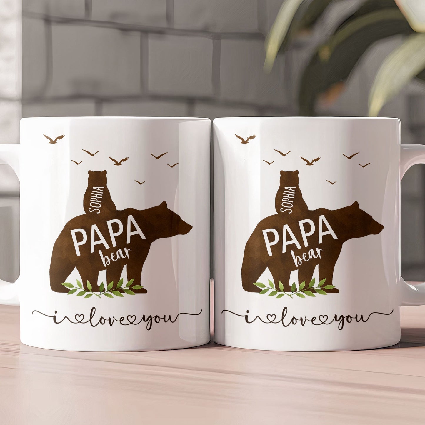 Papa Bear We Love You - Personalized Mug