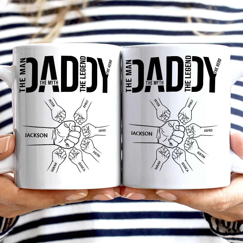 Papa The Man The Myth The Legend The Hero - Personalized Mug