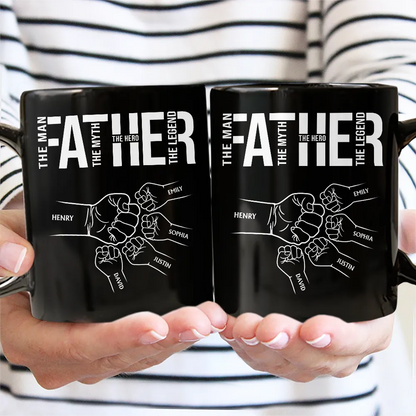 Papa The Man The Myth The Legend The Hero - Personalized Mug