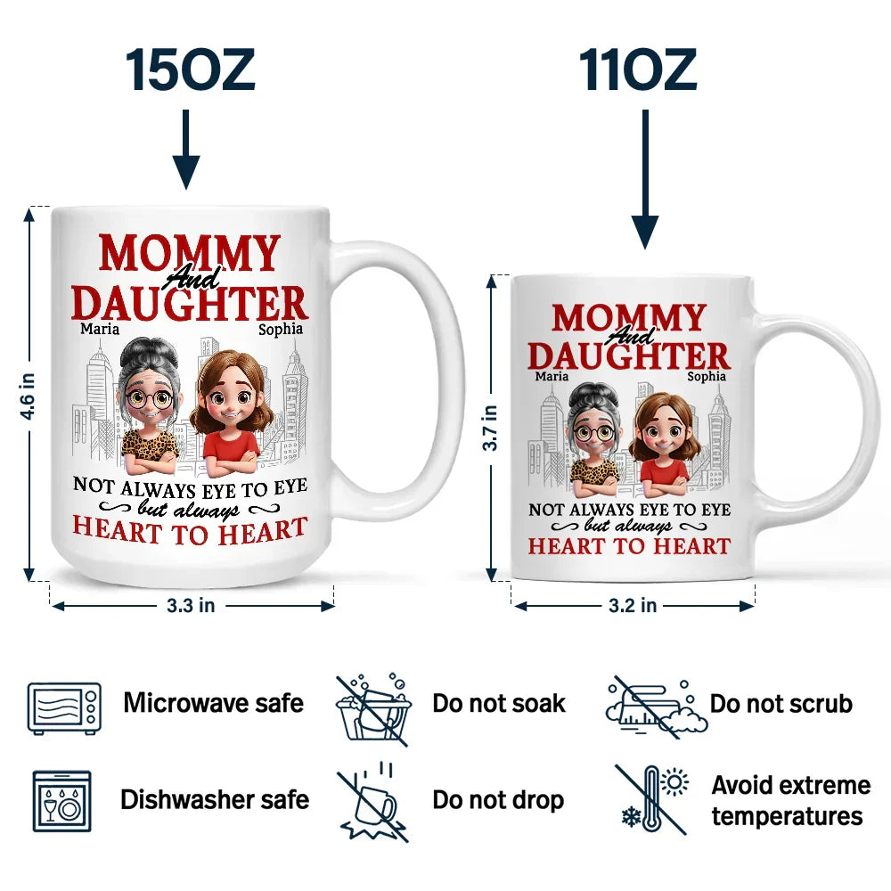 Parents And Children Always Heart To Heart - Personalized Mug