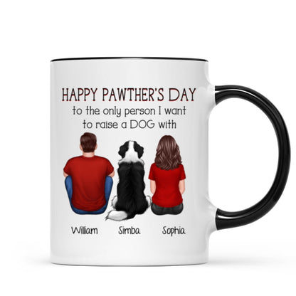 Happy Pawther's Day To The Person I Want To Raise A Dog Cat With Personalized Mug, Father's Day Gift For Dog Cat Dad