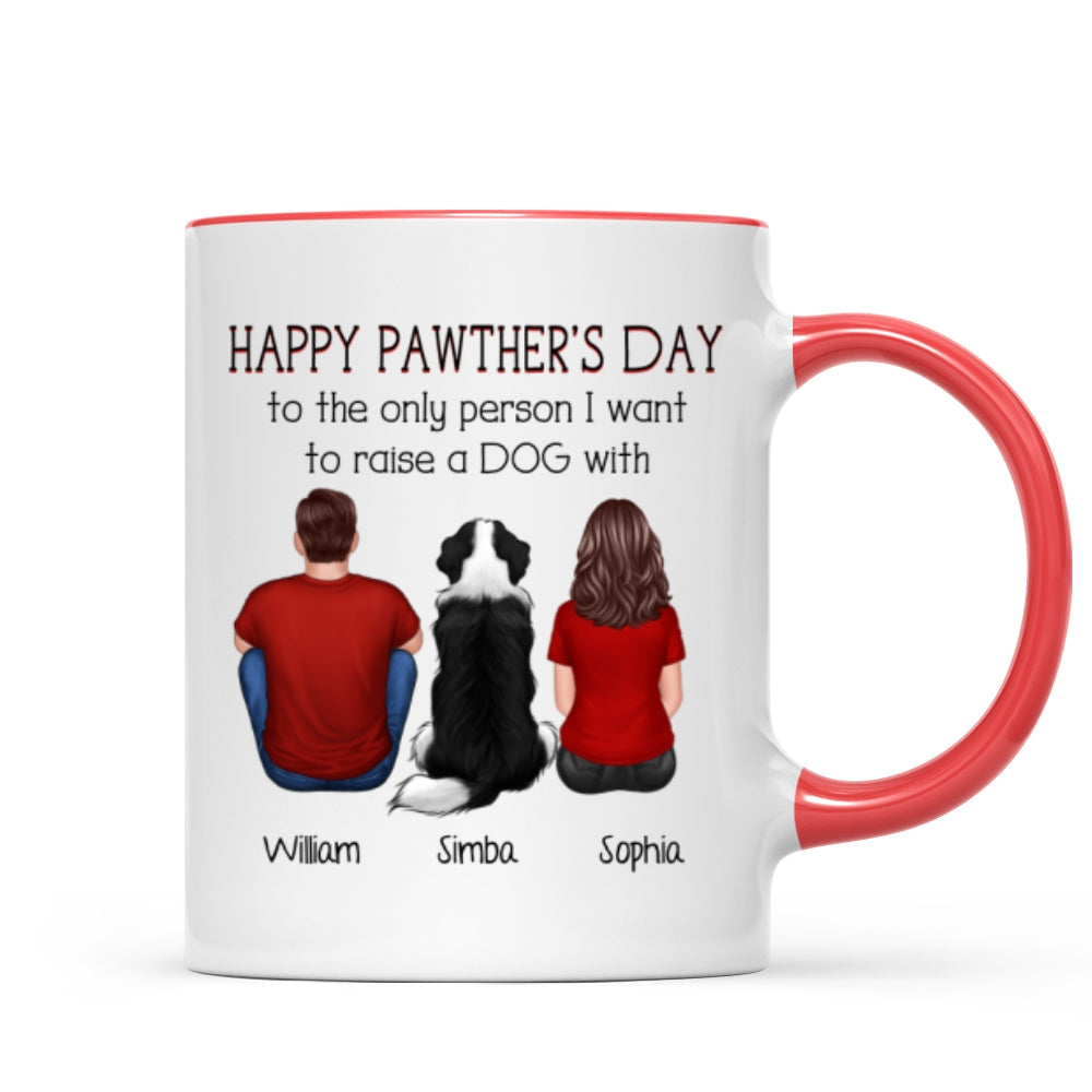 Happy Pawther's Day To The Person I Want To Raise A Dog Cat With Personalized Mug, Father's Day Gift For Dog Cat Dad