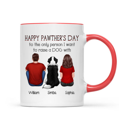 Happy Pawther's Day To The Person I Want To Raise A Dog Cat With Personalized Mug, Father's Day Gift For Dog Cat Dad