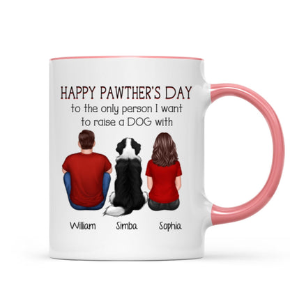 Happy Pawther's Day To The Person I Want To Raise A Dog Cat With Personalized Mug, Father's Day Gift For Dog Cat Dad