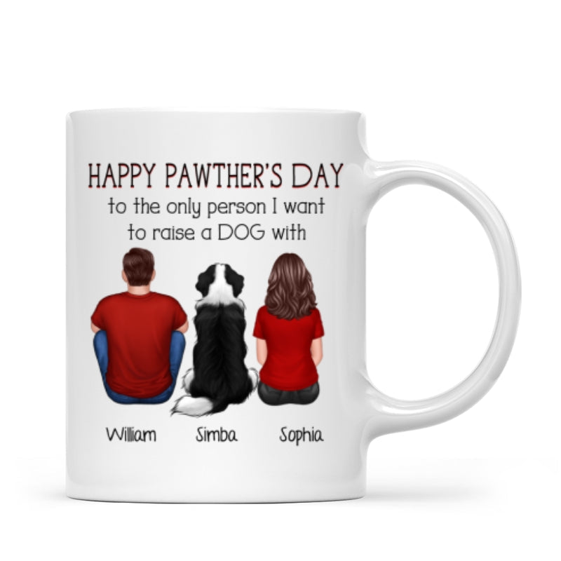 Happy Pawther's Day To The Person I Want To Raise A Dog Cat With Personalized Mug, Father's Day Gift For Dog Cat Dad