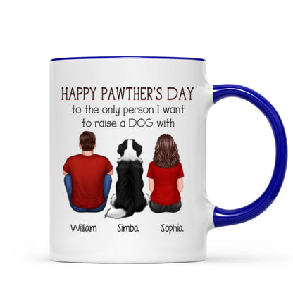 Happy Pawther's Day To The Person I Want To Raise A Dog Cat With Personalized Mug, Father's Day Gift For Dog Cat Dad