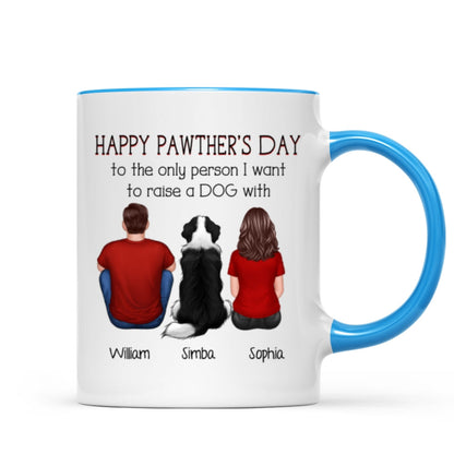Happy Pawther's Day To The Person I Want To Raise A Dog Cat With Personalized Mug, Father's Day Gift For Dog Cat Dad