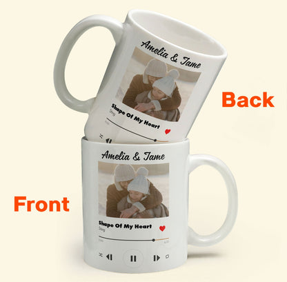 Custom Photo Favorite Couple Song - Personalized Ceramic Mug - Gift For Couple, Husband Wife NH96