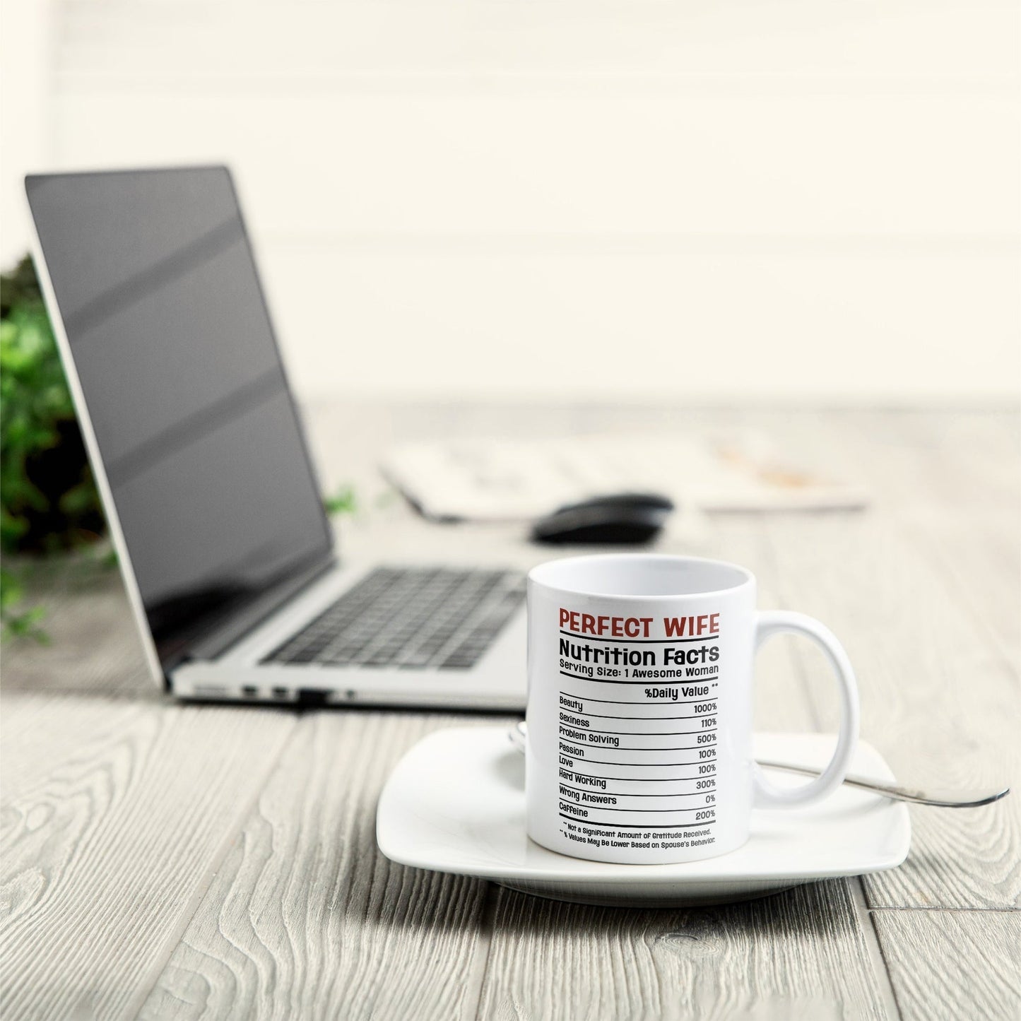 Custom Photo Perfect Wife Nutrition Facts - Personalized Ceramic Mug - Gift For Couple, Husband Wife NH96