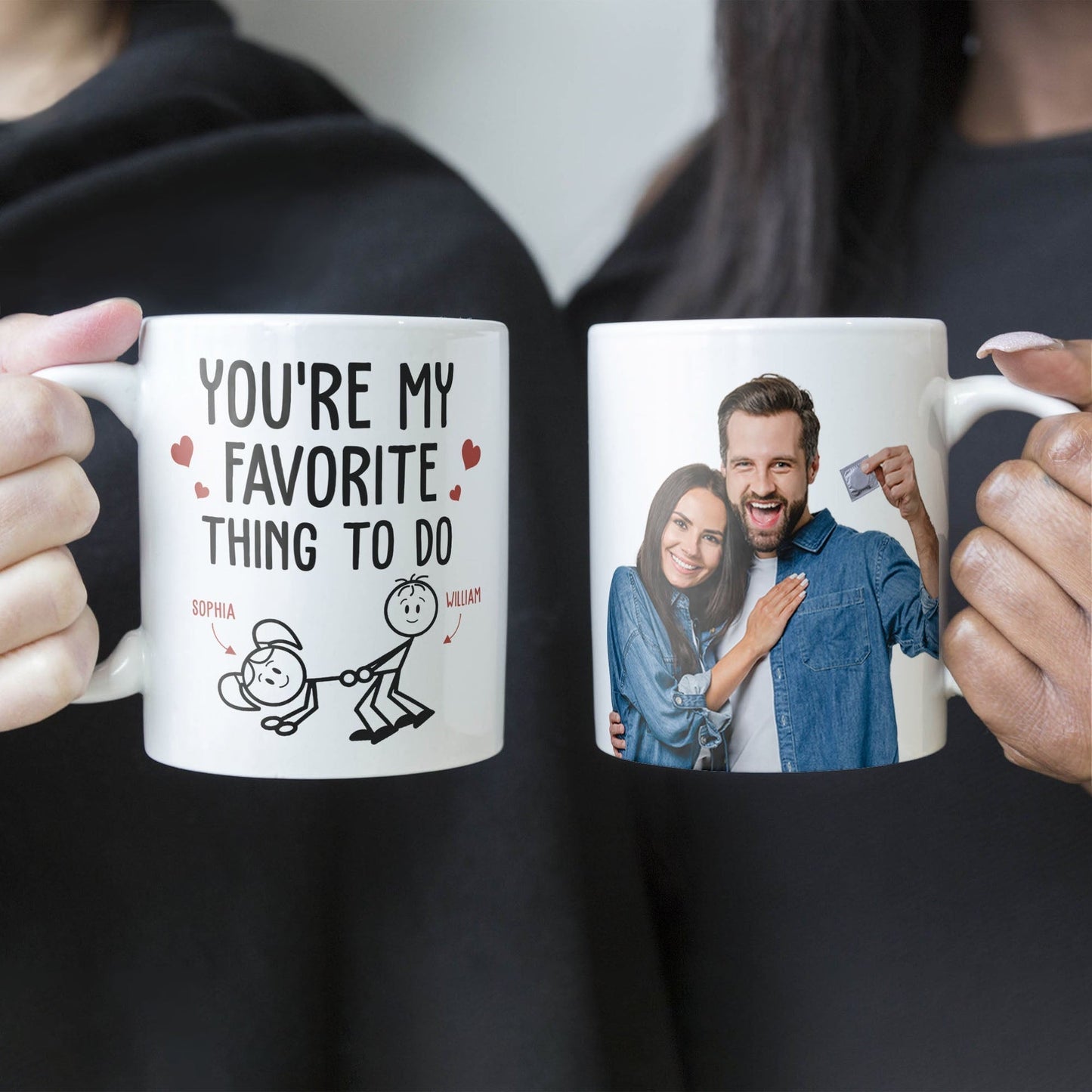 Custom Photo You Are My Favorite Thing To Do - Personalized Ceramic Mug - Gift For Couple, Husband Wife NH96