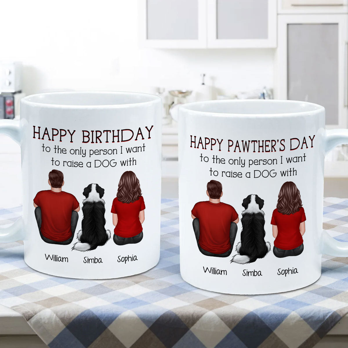 Happy Pawther's Day To The Person I Want To Raise A Dog Cat With Personalized Mug, Father's Day Gift For Dog Cat Dad