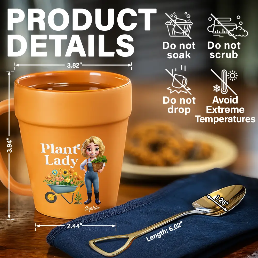 Plant Lady - Personalized Plant Pot Ceramic Mug