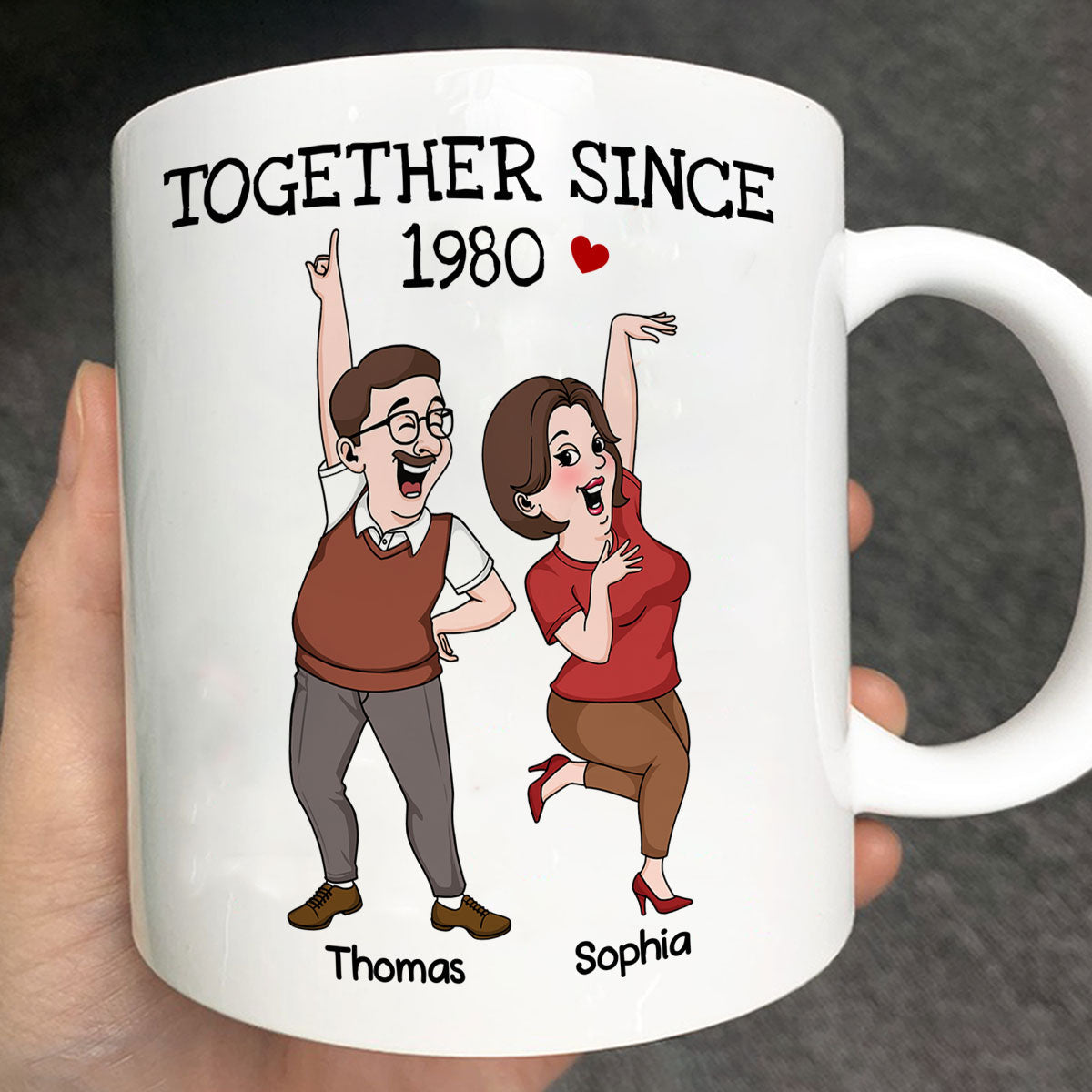 Funny Couple Together Since Personalized Mug, Anniversary Gift For Him, For Her