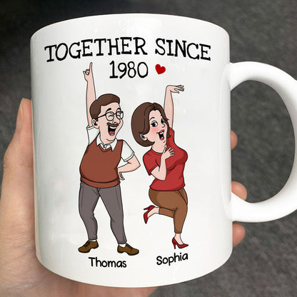 Funny Couple Together Since Personalized Mug, Anniversary Gift For Him, For Her
