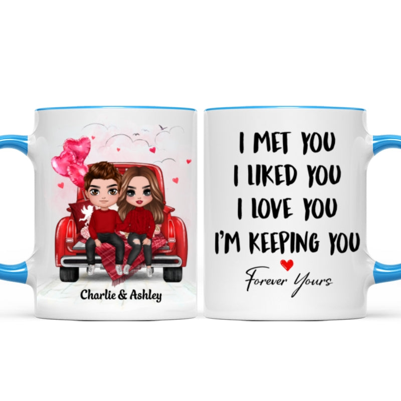 Doll Couple On Truck Valentine's Day Gift For Him For Her Personalized Mug