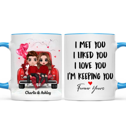 Doll Couple On Truck Valentine's Day Gift For Him For Her Personalized Mug