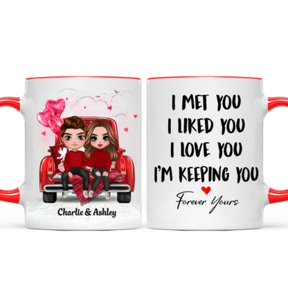 Doll Couple On Truck Valentine's Day Gift For Him For Her Personalized Mug