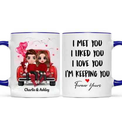 Doll Couple On Truck Valentine's Day Gift For Him For Her Personalized Mug