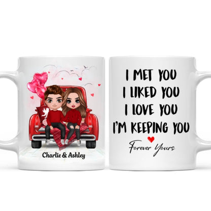 Doll Couple On Truck Valentine's Day Gift For Him For Her Personalized Mug